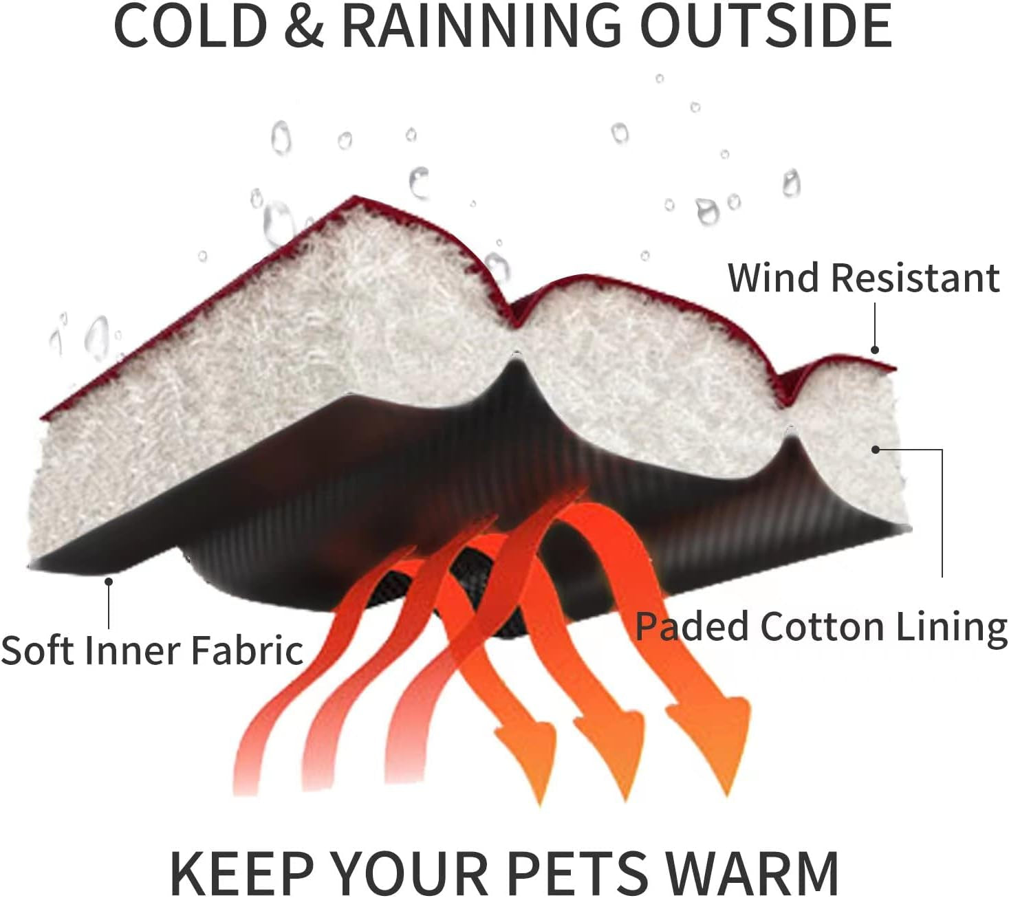 Warm Dog Coats for Small Dogs, Waterproof Dog Jacket Extra Warm Pet Winter Coat Windproof Puffer Jacket for Puppy, Pink L