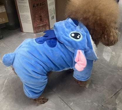 Pet Costume Dog Hoodies Pet Xmas Pajamas Outfit, Pet Coat for Small Medium Large Dogs Cats Winter Cartoon Coat for Party Halloween Christmas