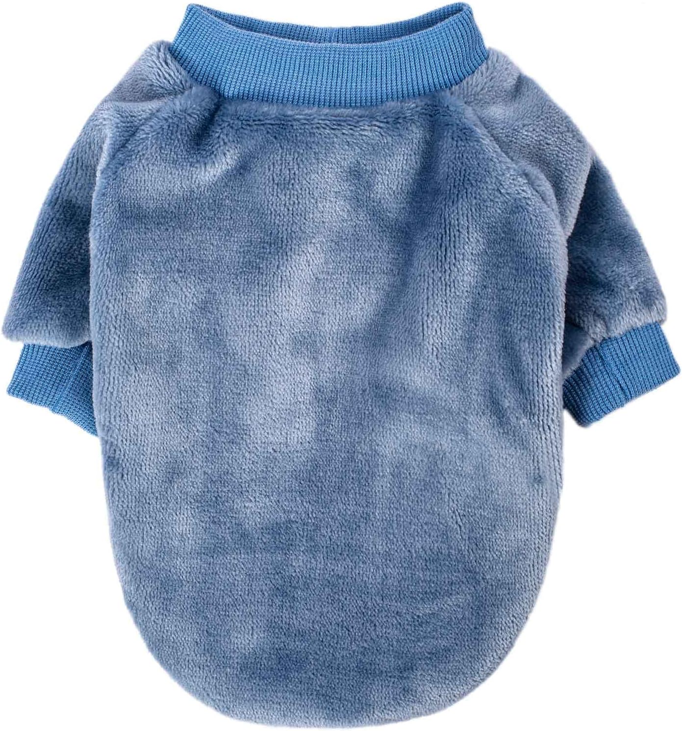Dog Sweater, 3-Pack Dog & Cat Clothes, Ultra Soft and Warm Pet Jackets XXS XS for Small Dogs Boy & Girl, Winter Pet Apparel Costumes, Puppy Outfits (Grey,Blue,Dark Blue, Small)