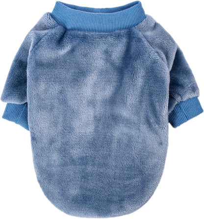 Dog Sweater, 3-Pack Dog & Cat Clothes, Ultra Soft and Warm Pet Jackets XXS XS for Small Dogs Boy & Girl, Winter Pet Apparel Costumes, Puppy Outfits (Grey,Blue,Dark Blue, Small)