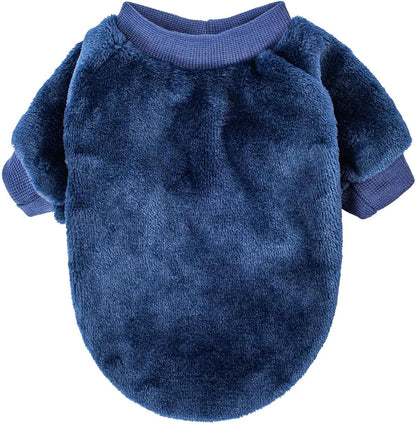 Dog Sweater, 3-Pack Dog & Cat Clothes, Ultra Soft and Warm Pet Jackets XXS XS for Small Dogs Boy & Girl, Winter Pet Apparel Costumes, Puppy Outfits (Grey,Blue,Dark Blue, Small)