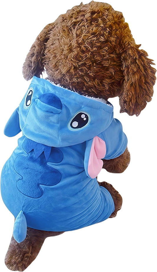 Pet Costume Dog Hoodies Pet Xmas Pajamas Outfit, Pet Coat for Small Medium Large Dogs Cats Winter Cartoon Coat for Party Halloween Christmas